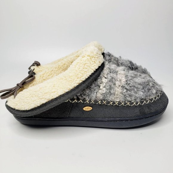 NWT Kooba Women’s Grey Boiled Wool Hard Bottom Slippers M - Picture 7 of 11